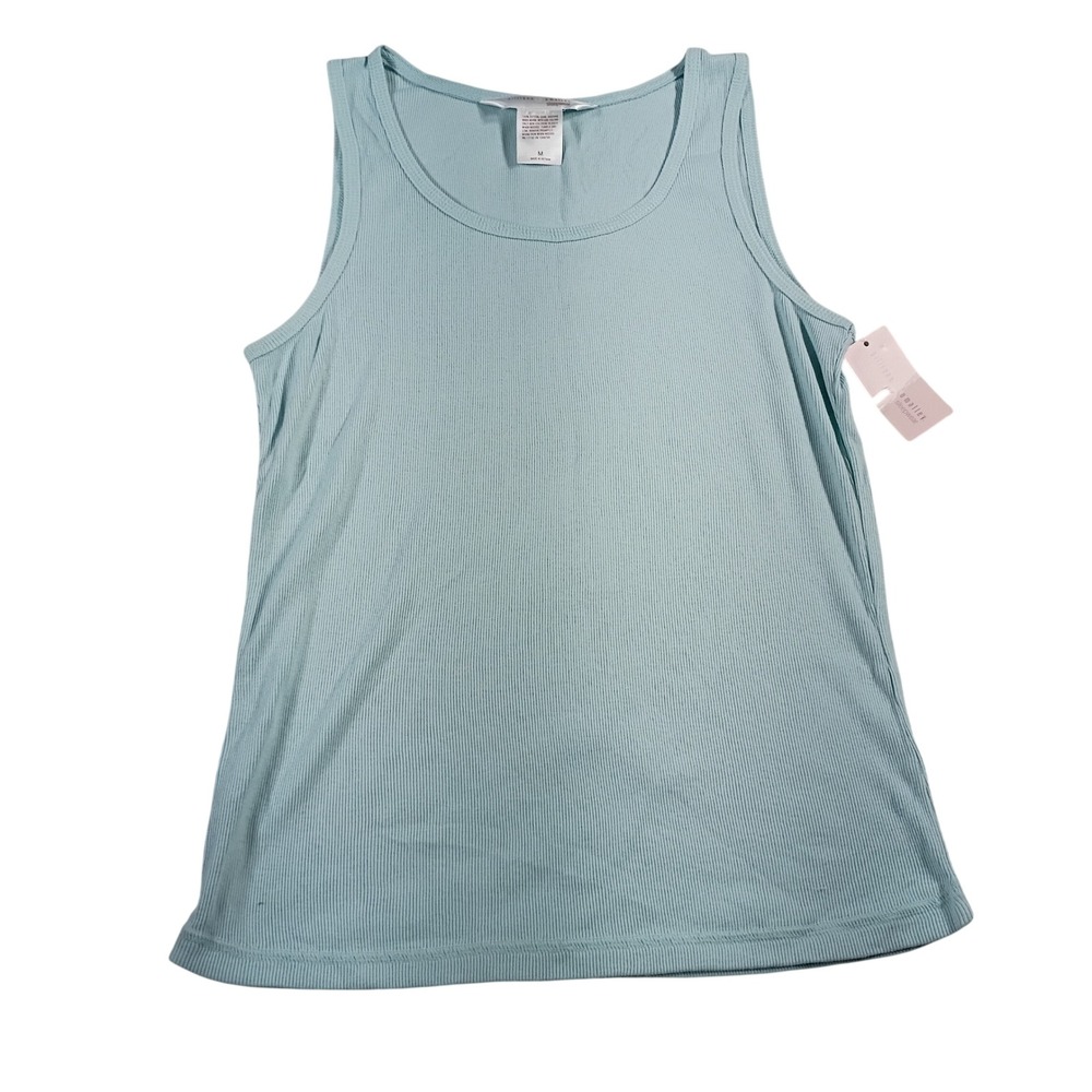 Gilligan & O'Malley Sleep Tank Top Womens Medium Blue NEW Ribbed Cotton